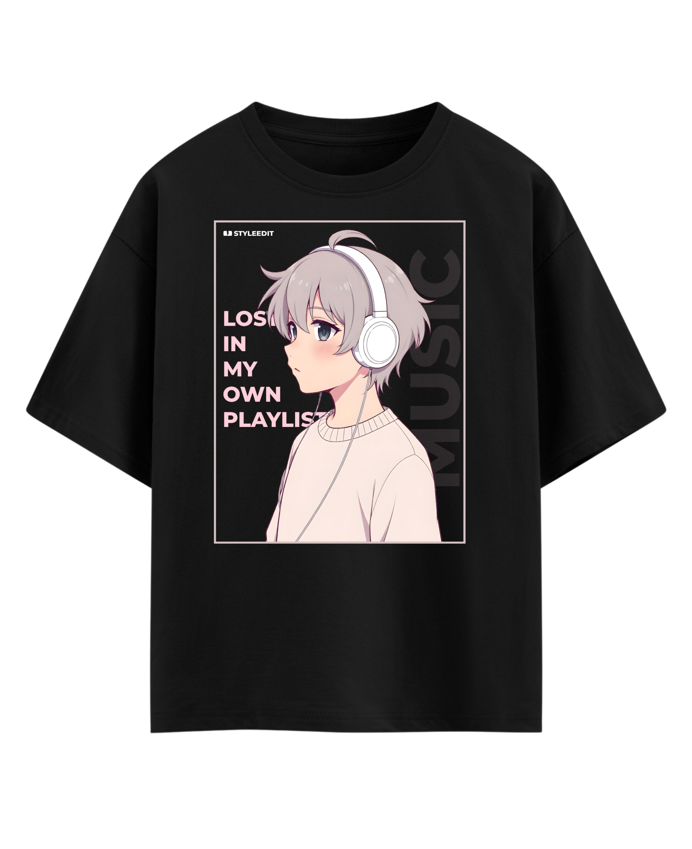 Black Oversized T-shirt Front Design