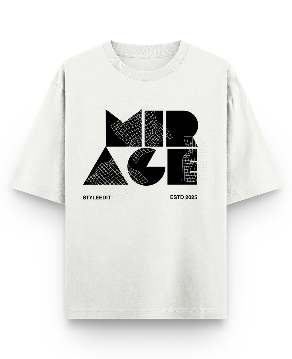 Off White Oversized T-shirt Front Design