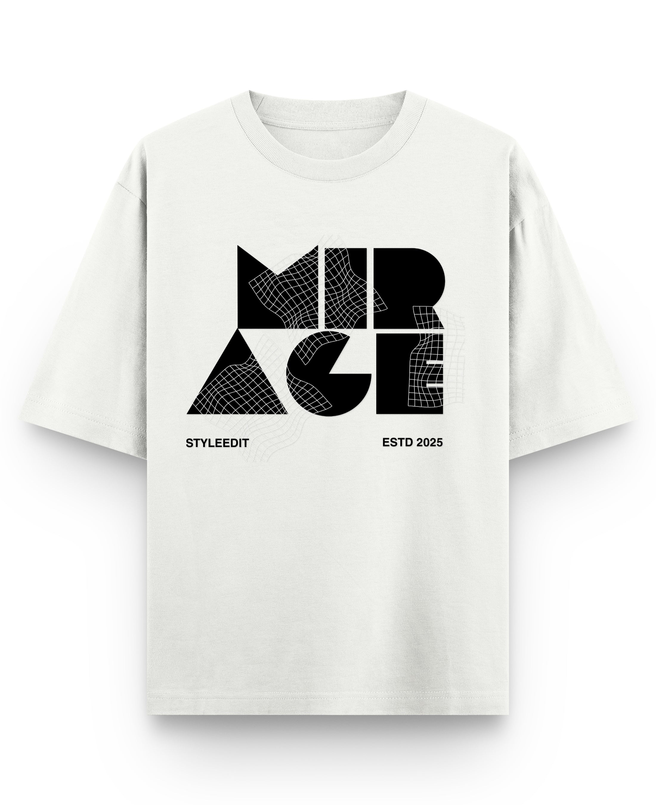 Off White Oversized T-shirt Front Design